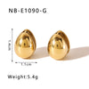 Wholesale Heart Shaped And Geometric C Shaped Fashionable Earrings For Women Stainless Steel With 18K Vacuum Plated In Furnace