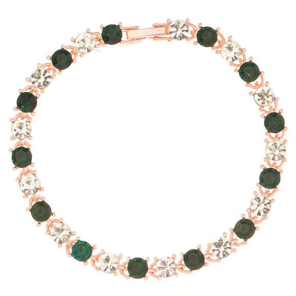 Wholesale Heart Shaped Copper Lady Bracelet With Hollow Out Elegant Flower And Diamond Embedded Design