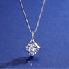 Wholesale Heart Shaped Cow Head Pendant Necklace With Little Red Riding Book Quick Hand Shake Voice 1 Karat Moissanite Silver And White Copper Plated Platinum