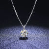 Wholesale Heart Shaped Cow Head Pendant Necklace With Little Red Riding Book Quick Hand Shake Voice 1 Karat Moissanite Silver And White Copper Plated Platinum