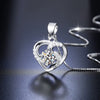 Wholesale Heart Shaped Cow Head Pendant Necklace With Little Red Riding Book Quick Hand Shake Voice 1 Karat Moissanite Silver And White Copper Plated Platinum