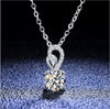 Wholesale Heart Shaped Cow Head Pendant Necklace With Little Red Riding Book Quick Hand Shake Voice 1 Karat Moissanite Silver And White Copper Plated Platinum