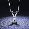 Wholesale Heart Shaped Cow Head Pendant Necklace With Little Red Riding Book Quick Hand Shake Voice 1 Karat Moissanite Silver And White Copper Plated Platinum