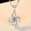 Wholesale Heart Shaped Cow Head Pendant Necklace With Little Red Riding Book Quick Hand Shake Voice 1 Karat Moissanite Silver And White Copper Plated Platinum