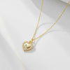 Wholesale Heart Shaped Diamond Inlaid Sterling Silver Pendant Necklace For Women With Cross Chain