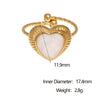 Wholesale Heart Shaped Electroplated Stainless Steel Open Ring Women's Jewelry