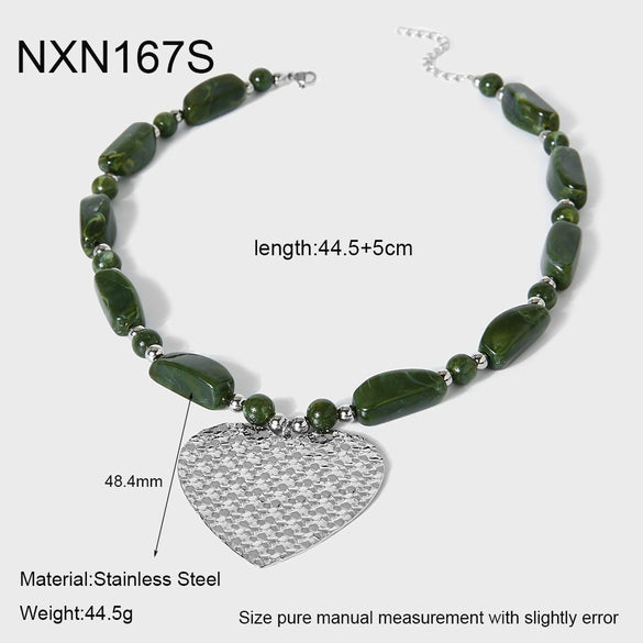 Wholesale Heart Shaped Geometric Animal Zodiac Stainless Steel Electroplated Pendant Necklace Choker For Women