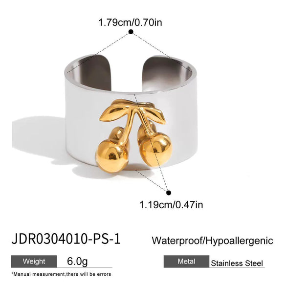 Wholesale Heart Shaped Geometric Pattern Titanium Steel Ring For Women With Electroplating Jewelry