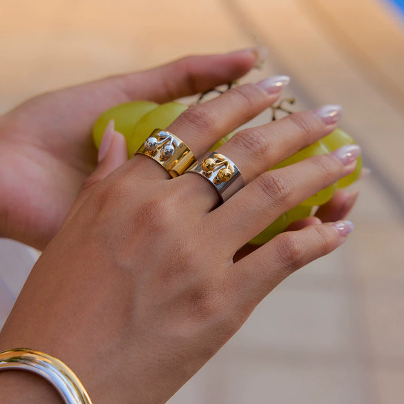 Wholesale Heart Shaped Geometric Pattern Titanium Steel Ring For Women With Electroplating Jewelry