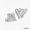 Wholesale Heart Shaped Hollow Stainless Steel Earrings With Electroplating Treatment Fashionable And Exquisite For Women