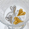 Wholesale Heart Shaped Hollow Stainless Steel Earrings With Electroplating Treatment Fashionable And Exquisite For Women