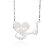 Wholesale Heart Shaped Hollow Stainless Steel Necklace With Heart Shaped Pendant For Mother And Kids Electroplated