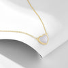 Wholesale Heart Shaped Inlaid Shell 925 Sterling Silver Pendant Necklace For Women
