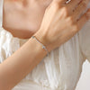 Wholesale Heart Shaped Love Pattern 316L Stainless Steel Gold Plated Jewelry Set For Women Necklace And Bracelet