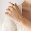 Wholesale Heart Shaped Love Pattern 316L Stainless Steel Gold Plated Jewelry Set For Women Necklace And Bracelet