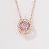 Wholesale Heart Shaped Stainless Steel And Copper Zircon Pendant Necklace With Electroplating In Fashion Geometric Style For Women