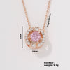 Wholesale Heart Shaped Stainless Steel And Copper Zircon Pendant Necklace With Electroplating In Fashion Geometric Style For Women