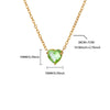 Wholesale Heart Shaped Stainless Steel Birthstone Necklace With 18K Gold Plated Electroplating For Women