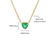 Wholesale Heart Shaped Stainless Steel Birthstone Necklace With 18K Gold Plated Electroplating For Women