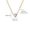 Wholesale Heart Shaped Stainless Steel Birthstone Necklace With 18K Gold Plated Electroplating For Women
