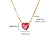 Wholesale Heart Shaped Stainless Steel Birthstone Necklace With 18K Gold Plated Electroplating For Women