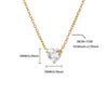 Wholesale Heart Shaped Stainless Steel Birthstone Necklace With 18K Gold Plated Electroplating For Women