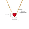 Wholesale Heart Shaped Stainless Steel Birthstone Necklace With 18K Gold Plated Electroplating For Women