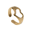 Wholesale Heartd Stainless Steel Open Ring With Electroplating In Simple Cold And Cute Style