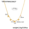 Wholesale Heart Shaped Super Flash Zircon Stainless Steel 18K Gold Plated Necklace Bracelet Set For Women