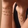 Wholesale Heart Shaped Super Flash Zircon Stainless Steel 18K Gold Plated Necklace Bracelet Set For Women