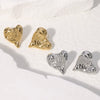 Wholesale Heartd Titanium Steel And Stainless Steel Stud Earrings For Women With Electroplating Design