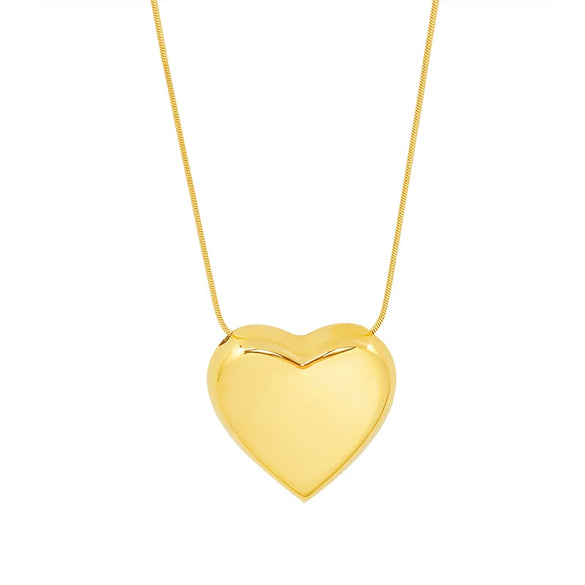 Wholesale Heart Shaped 316L Stainless Steel Clavicle Chain Necklace For Women With Electroplating And Geometric Design