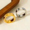 Wholesale Heartshaped And Geometric Zircon Stainless Steel 18K Gold Plated Ring For Women