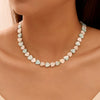 Wholesale Heartshaped Clavicle Necklace With Natural Shell Beads And 925 Silver Pendant Electroplated Geometric Design For Women