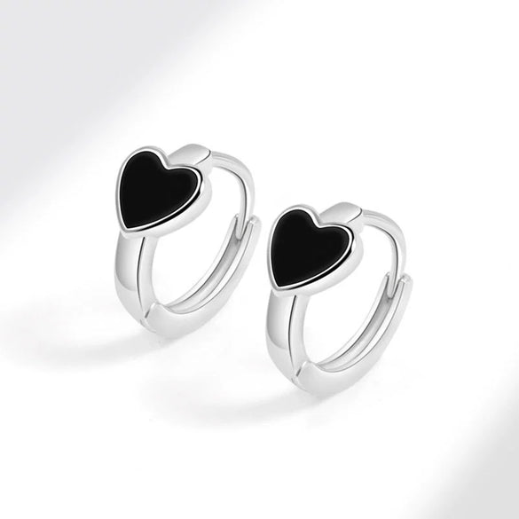 Wholesale Heartshaped Copper Earrings With Geometric Pattern And Electroplating Treatment For Female