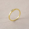 Wholesale Heartshaped Copperplated Real Gold Ring Geometric Minimalist Hand Jewelry