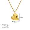 Wholesale Heartshaped Electroplated Titanium Steel Twist Chain Pendant Necklace For Women