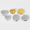 Wholesale Heartshaped Engraved Stainless Steel Electroplated Pendant Necklace With Geometric Return Pattern Jewelry Accessory