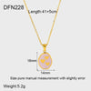 Wholesale Heartshaped Geometric Purple Enamel Stainless Steel 18K Gold Plated Pendant Necklace With Glue Design For Women