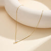 Wholesale Heartshaped Geometric Single Diamond Pendant Titanium Steel Electroplated Calendering Chain Necklace For Women