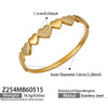 Wholesale Heartshaped Geometric Stainless Steel Electroplated Bee Bracelet With Zircon Inlay Jewelry Accessory