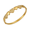 Wholesale Heartshaped Geometric Stainless Steel Electroplated Bee Bracelet With Zircon Inlay Jewelry Accessory