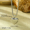 Wholesale Heartshaped Geometric Stainless Steel Fashion Simple Clavicle Necklace For Women With Electroplating
