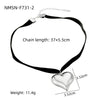 Wholesale Heartshaped Geometric Stainless Steel Fashion Simple Clavicle Necklace For Women With Electroplating