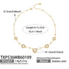 Wholesale Heartshaped Glass Stone Earrings Necklace And Bracelet Set With 18K Gold Plated Stainless Steel Chain For Women