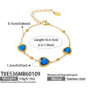 Wholesale Heartshaped Glass Stone Earrings Necklace And Bracelet Set With 18K Gold Plated Stainless Steel Chain For Women