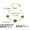 Wholesale Heartshaped Glass Stone Earrings Necklace And Bracelet Set With 18K Gold Plated Stainless Steel Chain For Women