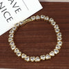 Wholesale Heartshaped Gold Plated Zirconia Bracelet Jewelry For Women