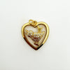 Wholesale Heartshaped Goldplated Copper Pendant Charms With Colorful Zircon Inlay Diy Jewelry Accessories For Women