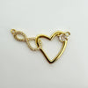 Wholesale Heartshaped Goldplated Copper Pendant Charms With Colorful Zircon Inlay Diy Jewelry Accessories For Women